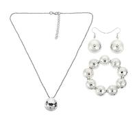 Orecchini braccialetti per bracciale per gioielli a sfera da 1set per feste per le decorazioni eleganti per il collo e il polso accessori alla moda per i compleanni degli anniversari matrimoni