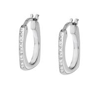 Breil, Collezione New Tetra, Orecchini Donna in Acciaio Lucido, con Lucenti Cristalli, Ideali da Indossare Insieme o Separatamente, Colore Silver, Gioielli Donna e Ragazza