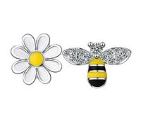 Orecchini carini Donna e Ape asimmetrica Orecchini a forma di girasole Gioielli I regali per la festa della mamma sono dati alle amiche e alla figlia Primavera Orecchini Naso (Yellow, One Size)