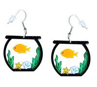 Orecchini Carini Orecchini strani Orecchini Pesci Rossi Divertenti Orecchini Pendenti strani Divertenti per Ragazze Donne Regalo di Compleanno di Natale Convenient Handled
