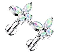 Orecchini cartilagine - Coppia di fascia per orecchio in titanio in titanio, elemento accessorio per cartilagine uditiva chic | Set di ornamento per corpo da donna, pezzo di compatibile con il