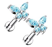 Orecchini cartilagine - Coppia di fascia per orecchio in titanio in titanio, elemento accessorio per cartilagine uditiva chic | Set di ornamento per corpo da donna, pezzo di compatibile con il