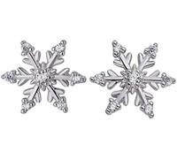 Orecchini Casual con Fiocchi di Neve Orecchini Pendenti in Argento Placcato Orecchini con Strass Gioielli Orecchini a Bottone in Cristallo da Donna Professional