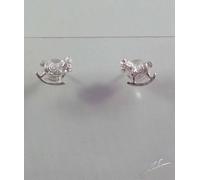 Orecchini cavallini a dondolo realizzati a mano in argento titolo 925 Luce