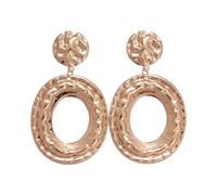 Orecchini cavi a forma di rotonda con pleat - accessori unici, di nicchia, di fascia alta e di stile