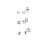 Orecchini Celesta set 3 pezzi argento sterling 925 zirconi lucidati
