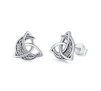 Orecchini celtici da donna in argento Sterling 925 con luna celtica, ipoallergenici, gioielli celtici irlandesi, idea regalo per ragazze e fidanzate, Argento sterling