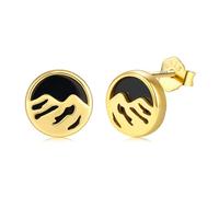 Orecchini celtici in argento sterling con quattro trifoglio di foglia/albero della vita, gioielli nordici rune regali per uomini donne compleanno, 8*8mm, Argento, Nessuna pietra preziosa