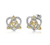 Orecchini celtici in argento sterling Orecchini cuore celtico Orecchini Triquetra Trinity Knot per donne ragazze regali di Natale per lei