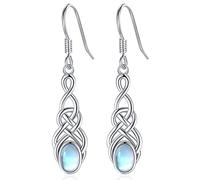 Orecchini Celtici per Donna Orecchini Pendenti in Argento Sterling 925 Orecchini in pietra di Luna, Nodo Celtico Irlandese Gioielli Regali di Natale per donne Ragazze