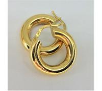 ORECCHINI CERCHIETTO UOMO DONNA ORO GIALLO BOMBATI 750 18K BOUCLES OREILLES OR