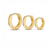 Orecchini cerchio da donna in argento 925 a forma di cerchi. Set Orecchini da donna cerchio con finitura in argento sterling o oro 18 carati ideali per regalo... Gioielli (Placcato oro)