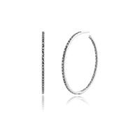 Orecchini Cerchio Rotondi Gemondo in Argento Sterling 925 con Marcasite