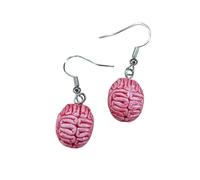 Orecchini Cervelli Sanguinanti - Fatti a Mano in Argilla Polimerica | Monachelle in Acciaio Anallergico | Effetto Lucido Water Glass