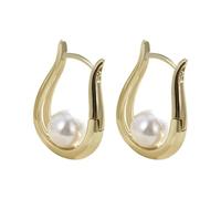 Orecchini classici con zirconi cubici Huggie da 10 mm per Infants Toddlers & Young Girls Shiny & Lovable Earrings For Birthday Orecchini rettangolari argento, Taglia unica, Rame, Nessuna pietra