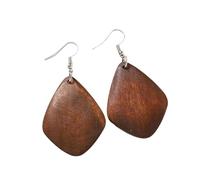 Orecchini classici in legno da donna, stile geometrico, lunghi per aggiungere un fascino vintage agli orecchini autunnali e invernali, Misura unica, come descritto, come descritto