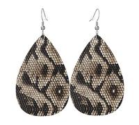 Orecchini classici in pelle di serpente per donne pendenti, orecchini a goccia piercing gioielli leggeri regali per donne ragazze