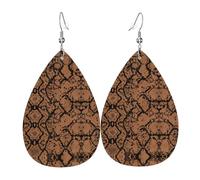 Orecchini classici in pelle di serpente per donne pendenti, orecchini a goccia piercing gioielli leggeri regali per donne ragazze