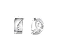 Orecchini clip orecchini argento sterling 925 lucido opaco lucido zirconi bia...