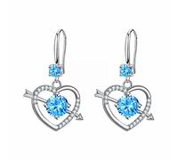 Orecchini clip temperamento intarsiato minimalista fine orecchini orecchini con diamanti Zirconia Orecchini Uno degli orecchini a forma di cuore San Valentino audace, Taglia unica, Rame, Nessuna