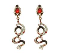 Orecchini color oro a forma di gocciola con strati di diamante antichi, collane d’argento a forma di serpente torte, stile europeo, unici e di nicchia