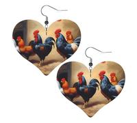 Orecchini colorati a forma di cuore, 2 pezzi, eleganti e belli, leggeri, per donne e ragazze