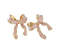 Orecchini Colorati Bowknot Perni Per Le Donne Fatti A Mano Di Natale Del Lavaggio Dell'orecchio Gioielli Elegante Festivo Accessori Per Partito Leggeri Orecchini, Taglia unica, come descritto