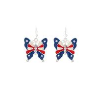 Orecchini Comodi E Duraturi Orecchini Outfit Accessori Per Le Donne Orecchini Patriottici Orecchini Bandiera Rossa Bianca E Blu Orecchini Orecchini Bandiera Degli Stati Uniti (Gold, One Size)