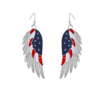 Orecchini Comodi E Duraturi Orecchini Outfit Accessori Per Le Donne Orecchini Patriottici Orecchini Bandiera Rossa Bianca E Blu Orecchini Orecchini Bandiera Degli Stati Uniti (White, One Size)