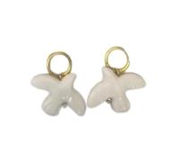 Orecchini con colombe bianche della pace in stile retrò Orecchini con collana colombe bianche contemporanee con ramo per un abbigliamento alla Speranze e pendente della pace