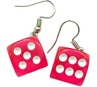 Orecchini con Dadi, Orecchini strani e Divertenti, Orecchini da Discoteca, Orecchini Pendenti con Dadi cubo in Resina Punk, Orecchini Pendenti con Dadi Geometrici 3D per Gioielli da Festa per Ragazze
