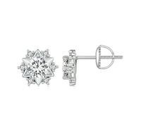 Orecchini Con Fiocco Di Neve Orecchini Con Diamante Moissanite Da 0,5 Carati Gioielli In Argento Sterling 925 Per Le Donne Regalo Di Natale Di Nozze