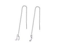 Orecchini con Nappine Asimmetriche Color Argento Linea Orecchio per Donna e Ragazza Gioielli per Feste Regalo di Compleanno per Gli Amanti della Musica Molto Pratico e Popolare Fashion Processing