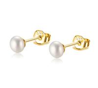 Orecchini con perle d'acqua dolce Winzige Kleine Mini 3mm 4mm 5mm Orecchini con perle d'acqua dolce bianche genuine Orecchini a lobo 925 Sterling Silber Orecchini con perle vere in oro Orecchini con