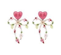 Orecchini con perline a forma di cuore dopamina Orecchini colorati con orecchini da regalo dolci, adatti a feste, festival, lavoro e vita quotidiana