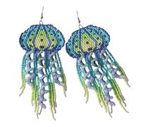 Orecchini con perline fatti a mano con nappe, orecchini lunghi con nappe, adatti per gli appassionati di moda, regalo artistico, Misura unica, come descritto, come descritto