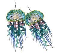 Orecchini con perline fatti a mano con nappe, orecchini lunghi con nappe, adatti per gli appassionati di moda, regalo artistico, Misura unica, come descritto, come descritto