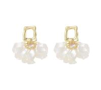 Orecchini con petali di perle, orecchini squisiti, gioielli da donna, orecchini di fiori, regali per mogli e amici