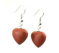 Orecchini con pietra naturale a forma di cuore con pietra pendente per le donne, Pietra Vetro Pietra Smalto Vetro, Zirconia cubica Agata Ossidiana