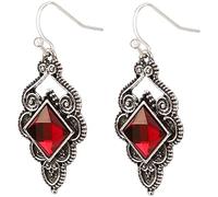Orecchini con pietre preziose imitazione rosse Eleganti accessori per orecchini