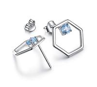 Orecchini con Pietre preziose Naturali di Topazio Blu Orecchini con Perno Gioielli Orecchini pregiati per Le Donne