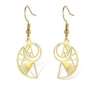 Orecchini con rapporto d'oro Fibonacci Sequenza Orecchini per amanti della matematica Gioielli geometrici a spirale laurea regalo matematico per donne ragazze, Misura unica, Acciaio inossidabile,