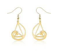 Orecchini con rapporto d'oro Fibonacci Sequenza Orecchini per amanti della matematica Gioielli geometrici a spirale laurea regalo matematico per donne ragazze, Acciaio inossidabile