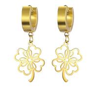 Orecchini con trifoglio verde Orecchini portafortuna con quadrifoglio Gioielli dell'amicizia con nodo celtico Accessori per il giorno di San Patrizio Regalo (Due trifogli oro 2)