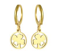 Orecchini con trifoglio verde Orecchini portafortuna con quadrifoglio Gioielli dell'amicizia con nodo celtico Accessori per il giorno di San Patrizio Regalo (Trifoglio a forma di cuore oro)