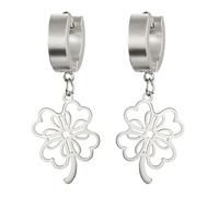 Orecchini con trifoglio verde Orecchini portafortuna con quadrifoglio Gioielli dell'amicizia con nodo celtico Accessori per il giorno di San Patrizio Regalo (Due trifogli argento 2)