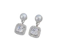 Orecchini con zircone perla, argento placcato in rame, orecchini di lusso in oro 14K, dimagrire il viso e migliorare il temperamento, adatto per il pendolarismo quotidiano delle donne, incontri e fest
