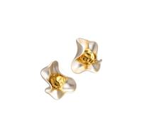 Orecchini Cool Art, Orecchini a fiori tridimensionali bicolore, Accessori versatili di lusso leggero, adatti per il pendolarismo quotidiano e l'abbigliamento da datazione