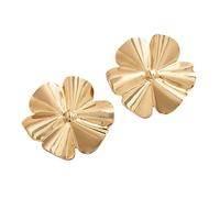 Orecchini creativi a tema fiore cavo orecchini orecchini perno ferro texture adatto per personalità creative petali di metallo orecchini da donna, Taglia unica, come descritto, come descritto