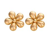Orecchini creativi a tema fiore cavo orecchini orecchini perno ferro texture adatto per personalità creative petali di metallo orecchini da donna, Taglia unica, come descritto, come descritto